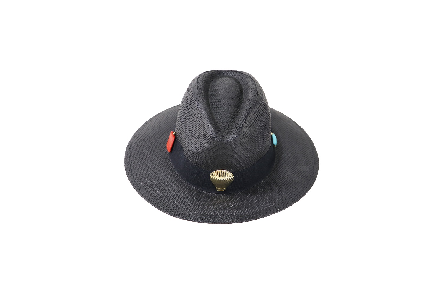 DOĞAL TAŞLI HASIR PANAMA ŞAPKA P-DT-0003